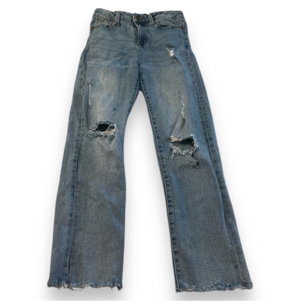 Kendall & Kylie Jeans distressed jeans denim size 3 26 icon high rise light